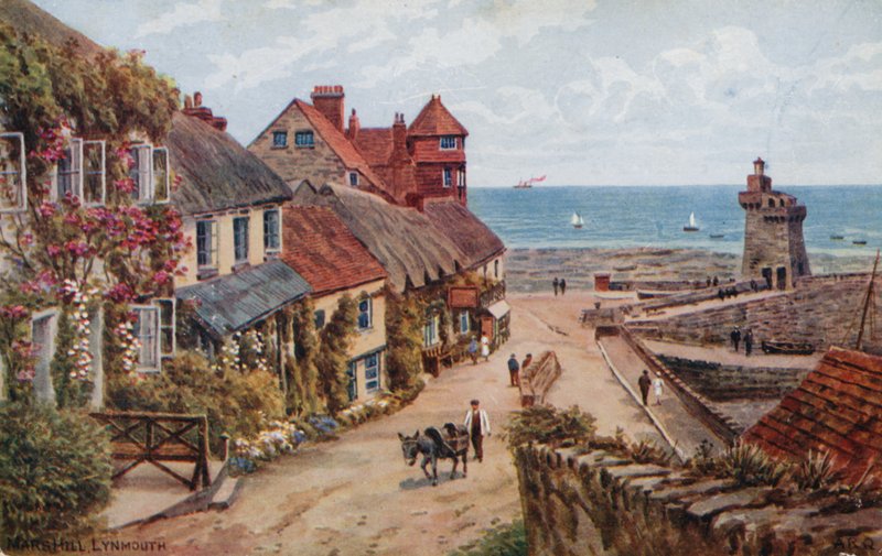 Mars Hill, Lynmouth (farge litho) av Alfred Robert Quinton
