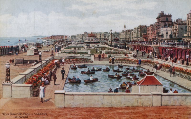Nytt båtbasseng og hager, Brighton av Alfred Robert Quinton