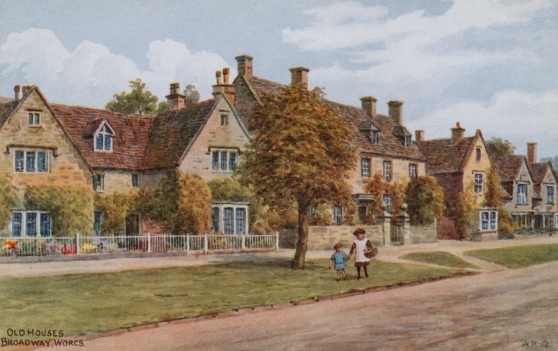 Gamle hus, Broadway, Worcs av Alfred Robert Quinton