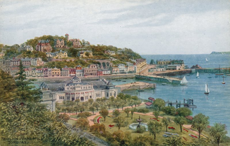 Pavilion og Vane Hill, Torquay av Alfred Robert Quinton
