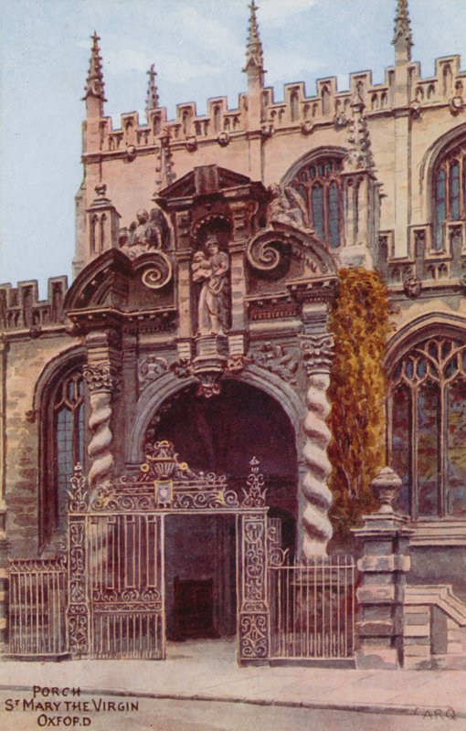 Porch, St Mary the Virgin, Oxford av Alfred Robert Quinton