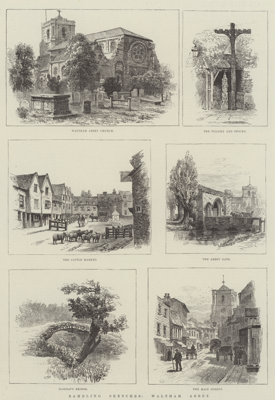 Vandrende skisser, Waltham Abbey av Alfred Robert Quinton
