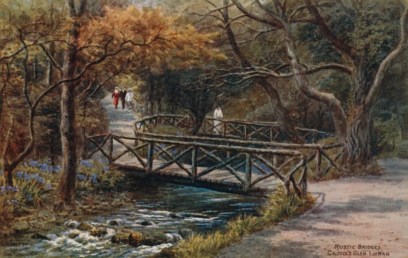 Rustic Bridges, Groudle Glen, I of Man av Alfred Robert Quinton