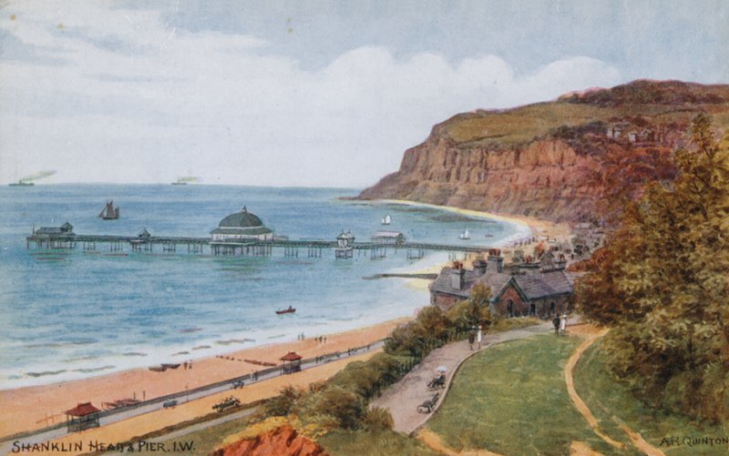 Shanklin Head and Pier, I W av Alfred Robert Quinton