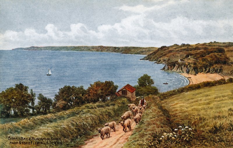 Start Bay og Blackpool Sands, fra Stoke Fleming, S Devon av Alfred Robert Quinton