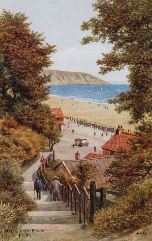 Trinn til stranden, Filey av Alfred Robert Quinton