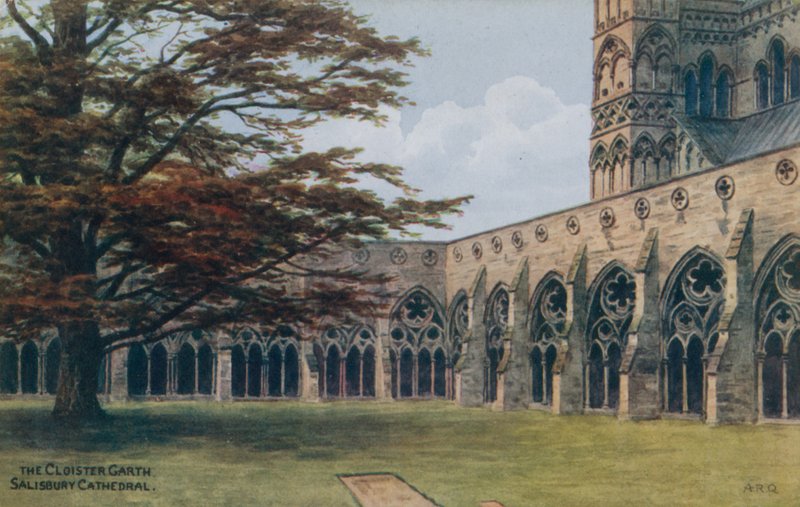 The Cloister Garth, Salisbury Cathedral av Alfred Robert Quinton