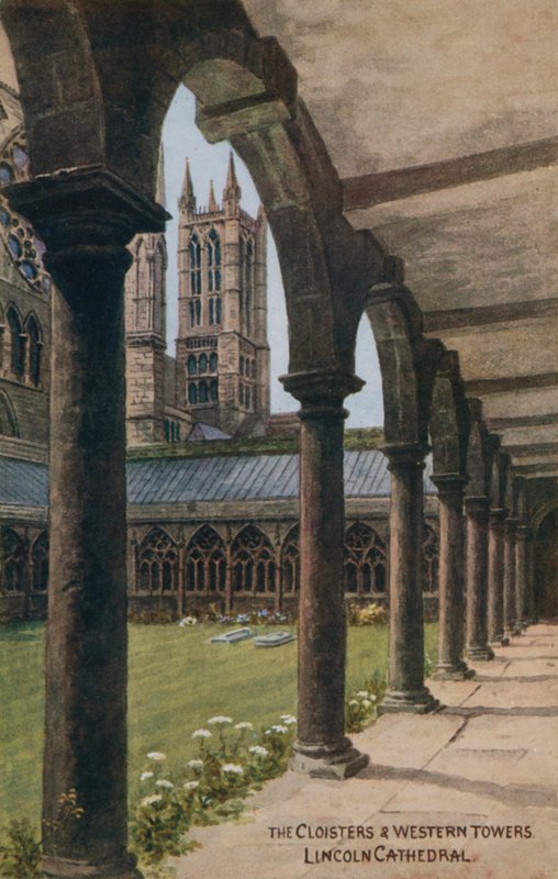 The Cloisters and Western Towers, Lincoln Cathedral av Alfred Robert Quinton