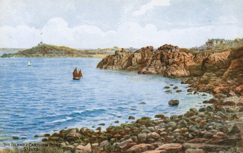 The Island og Carthew Point, St Ives av Alfred Robert Quinton