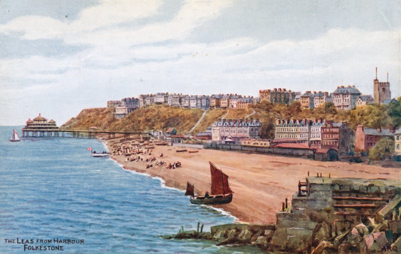 Leas from Harbour, Folkestone av Alfred Robert Quinton