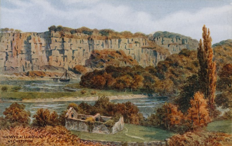 The Wye ved Llancault, Nr Chepstow av Alfred Robert Quinton