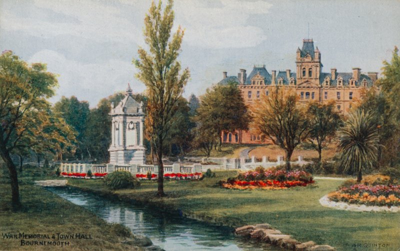 Krigsminnesmerke og rådhus, Bournemouth av Alfred Robert Quinton