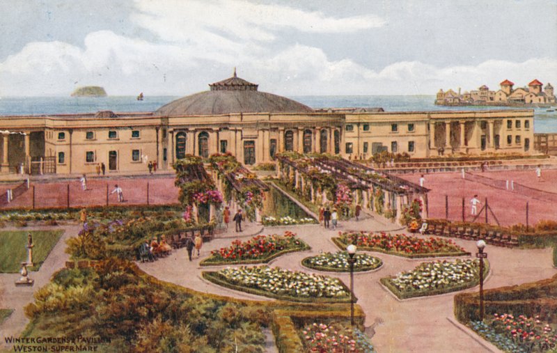 Vinterhager og paviljong, Weston-Super-Mare av Alfred Robert Quinton
