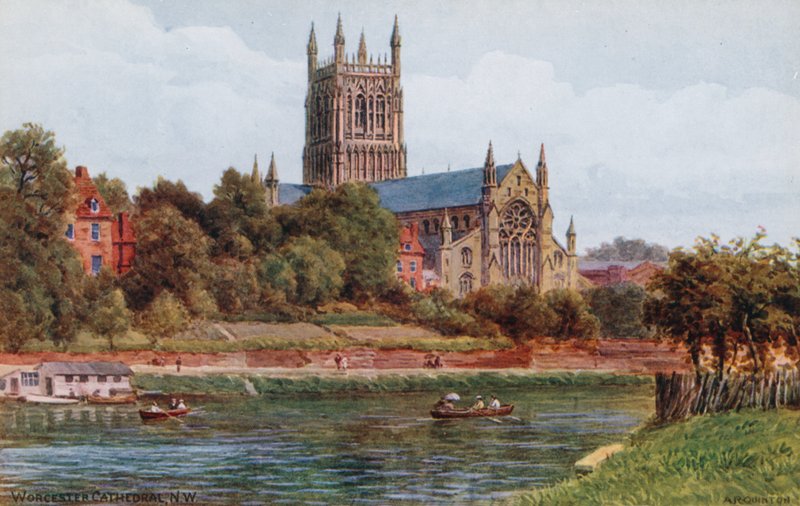 Worcester Cathedral, NW av Alfred Robert Quinton
