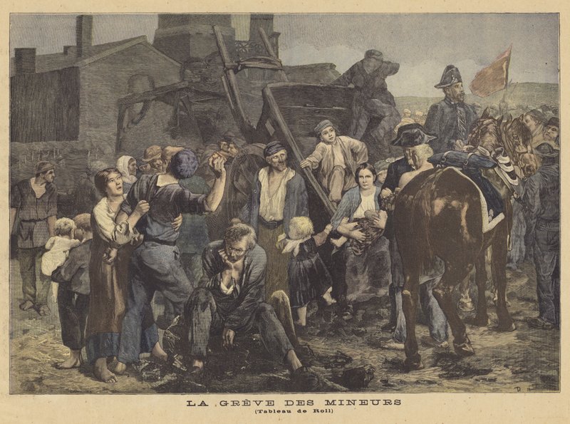 Gruvearbeiderstreiken av Alfred Roll
