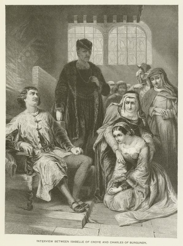 Intervju mellom Isabelle av Croye og Charles av Burgund av Alfred W. Elmore