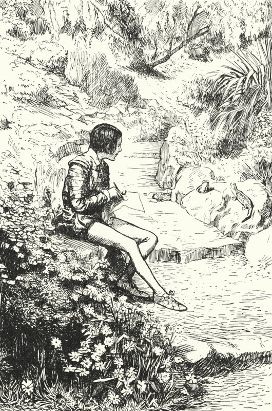 Den franske keramikeren Bernard Palissy så på øgler i hagen som gutt av Alfred Wallis Mills