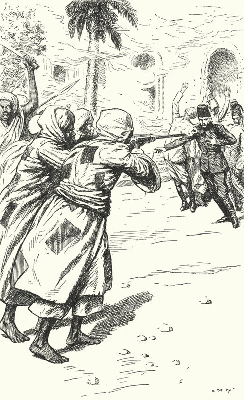Mord på general Charles George Gordon av Mahdistene, Khartoum, Sudan, 1885 av Alfred Wallis Mills