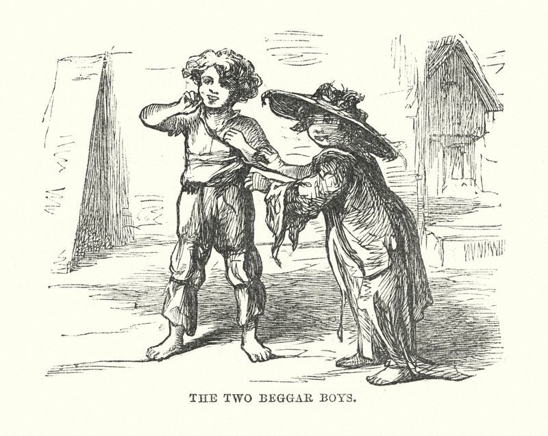 Hans Christian Andersen: Tiggergutten (lito) av Alfred Walter (after) Bayes