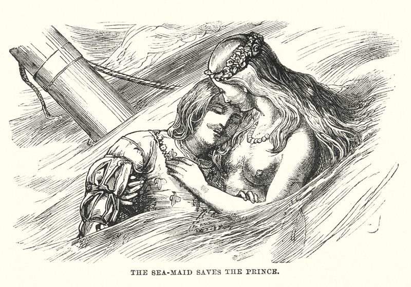 Hans Christian Andersen: Den lille sjømannen (lito) av Alfred Walter (after) Bayes