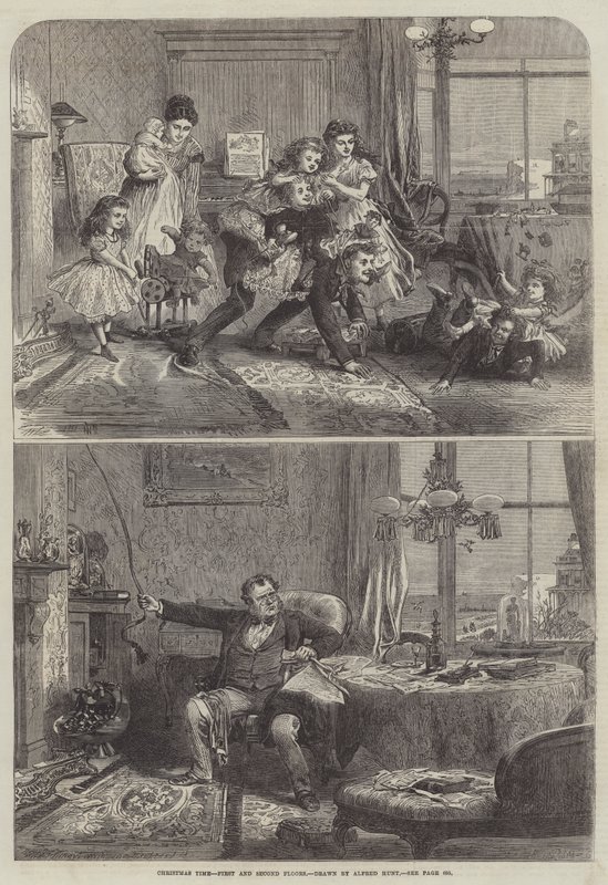 Juletid, første og andre etasje av Alfred William Hunt