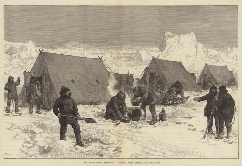Nordpolekspedisjonen, en sledefest for natten av Alfred William Hunt
