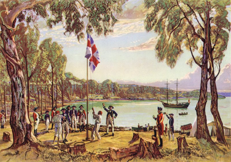 Grunnleggelsen av Australia av Algernon Mayow Talmage