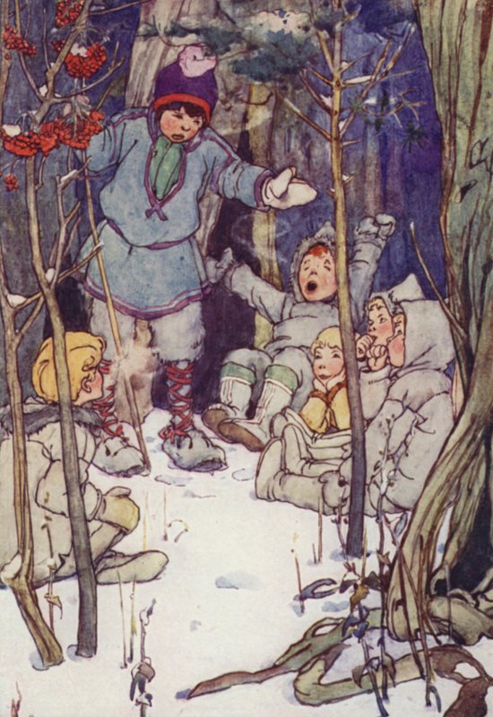 Det var seks av dem (farge litho) av Alice Bolingbroke (after) Woodward