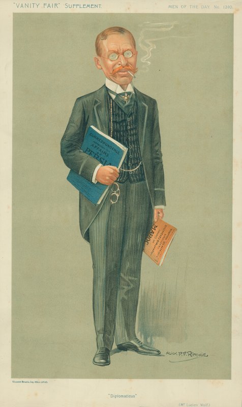 Mr Lucien Wolf, Diplomaticus, 20. desember 1911, tegneserie Vanity Fair av Alick P. F. Ritchie