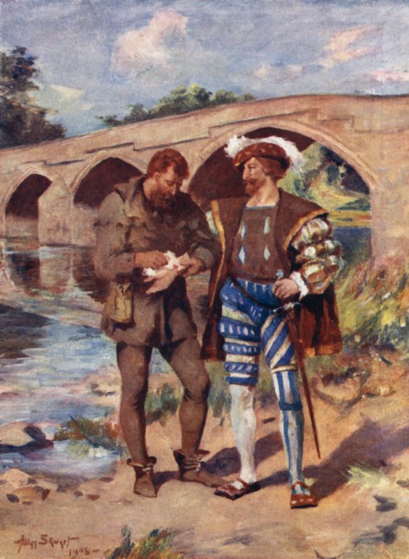 Jock Howieson og Gudemannen fra Ballengeich (farge litho) av Allan Stewart