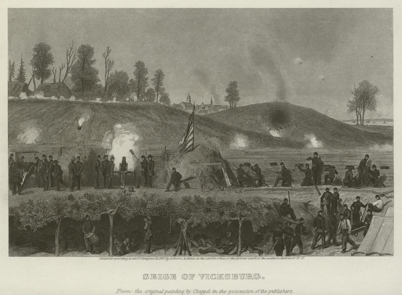 Beleiring av Vicksburg, 1863 av Alonzo Chappel