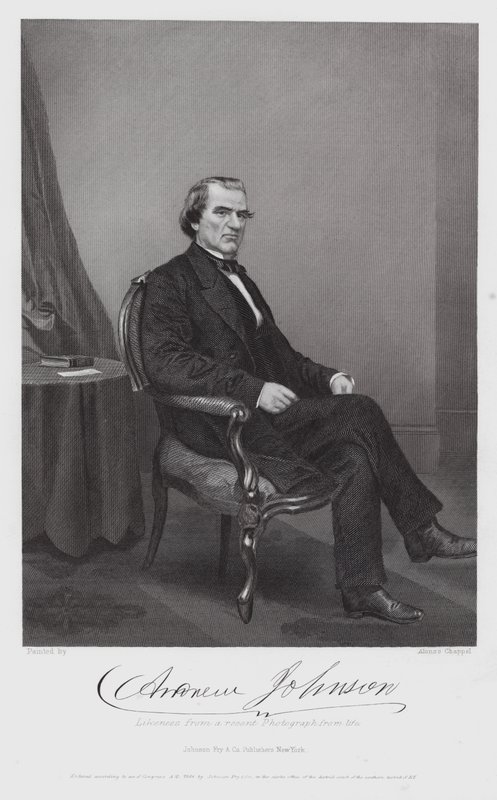 Andrew Johnson (gravering) av Alonzo (after) Chappel