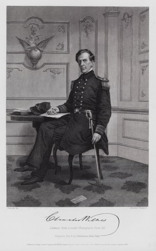 Charles Wilkes (gravering) av Alonzo (after) Chappel