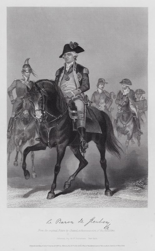 Frederick William Von Steuben (gravering) av Alonzo (after) Chappel