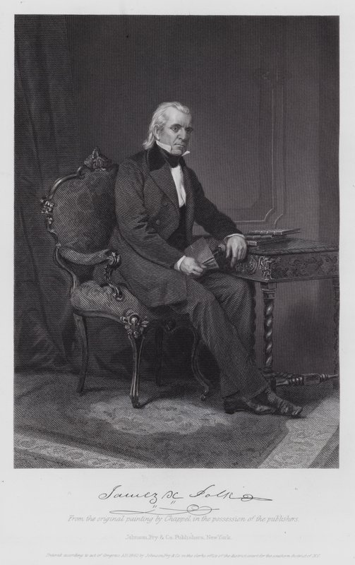 James Knox Polk (gravering) av Alonzo (after) Chappel