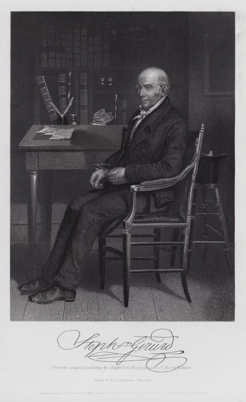 Stephen Girard (gravering) av Alonzo (after) Chappel