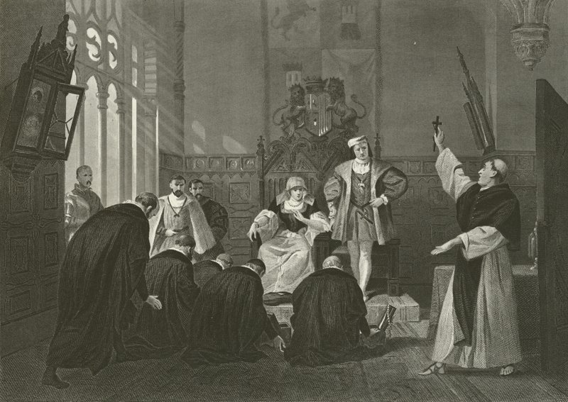 Deputasjon av jøder før Ferdinand og Isabella av Spania, 1400-tallet av Alonzo Chappel