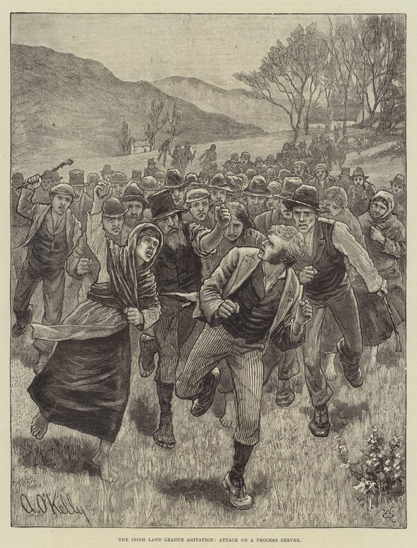 The Irish Land League Agitation, angrep på en prosessserver av Aloysius O