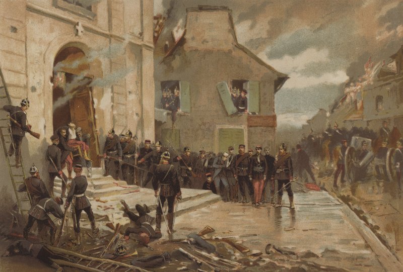 Le Bourget, 30. oktober 1870 av Alphonse Marie de Neuville