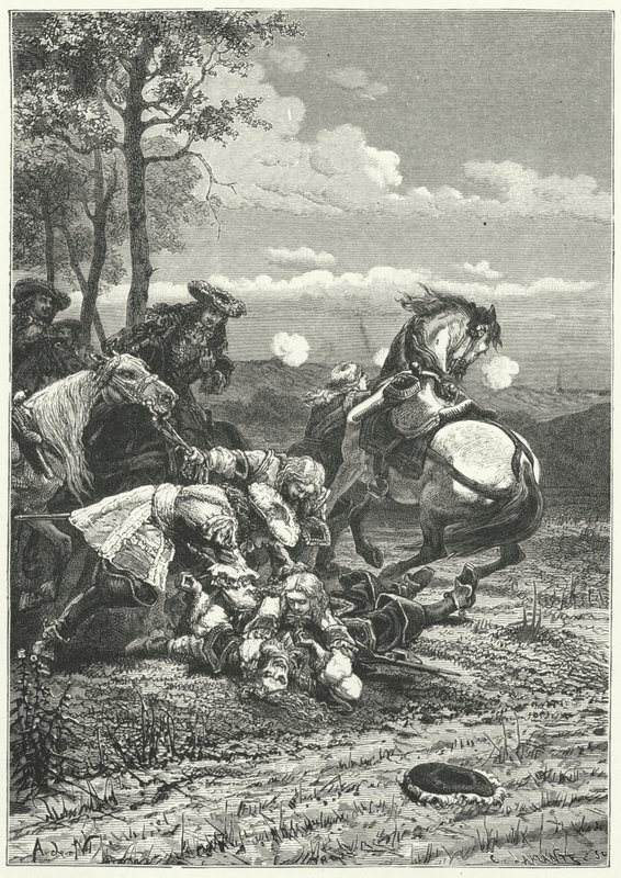 Marshal Turennes død i slaget ved Salzbach av Alphonse Marie de (after) Neuville