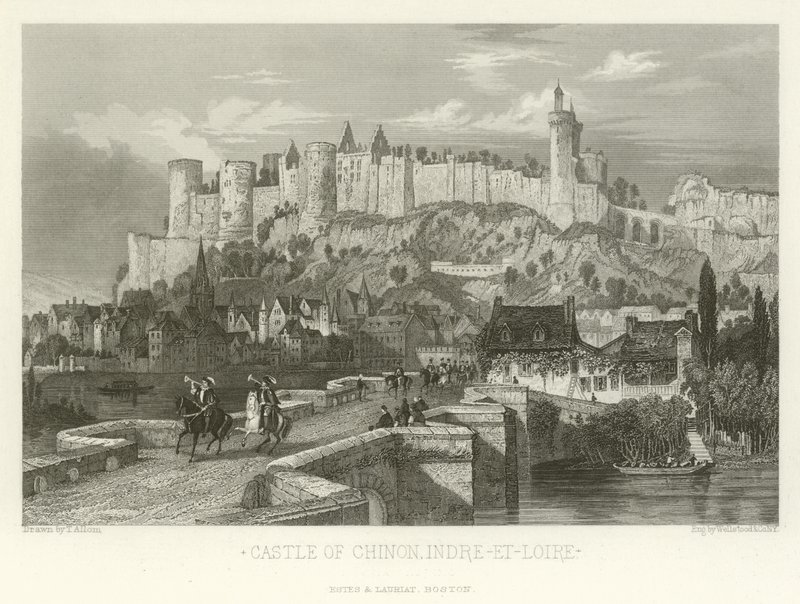 Slottet i Chinon, Indre-et-Loire av Alphonse Marie de Neuville