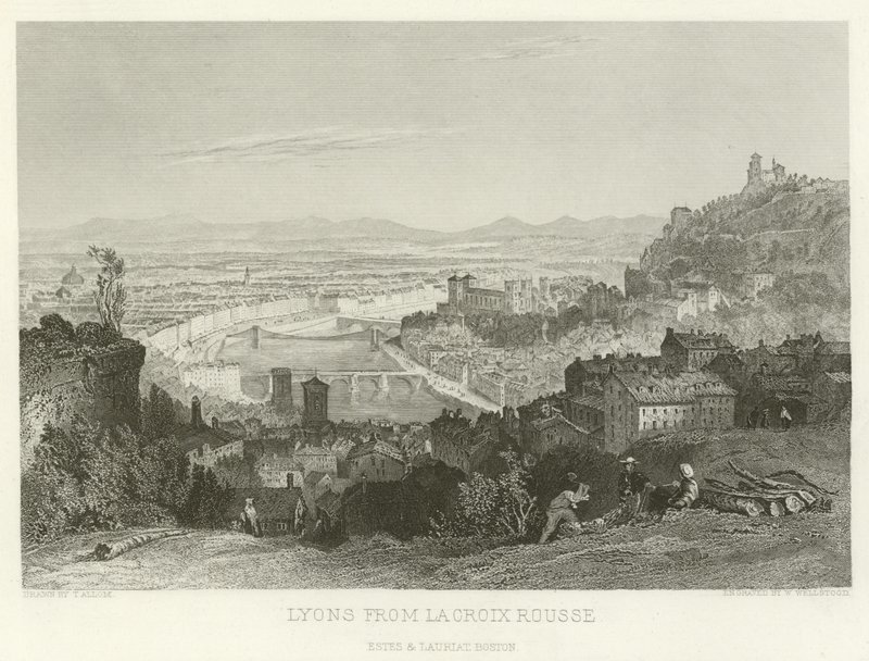 Lyons fra La Croix Rousse av Alphonse Marie de Neuville