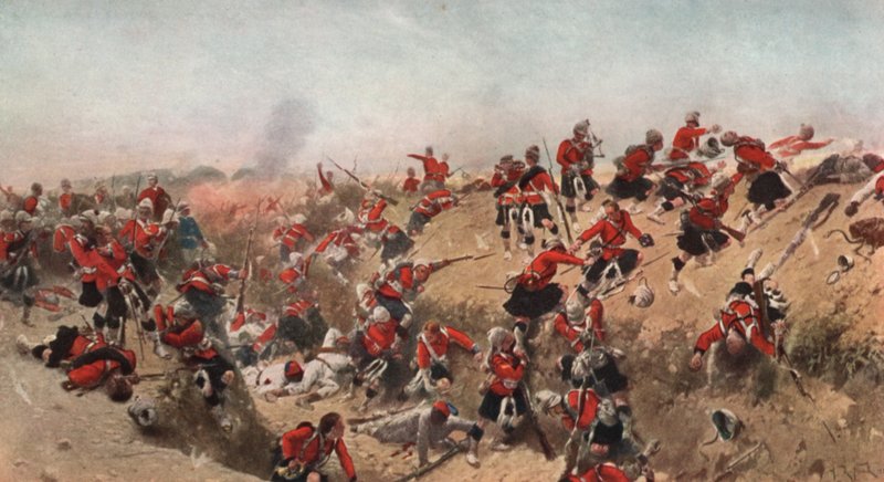 Storming av Tel el Kebir av Black Watch, Egypt, 1882 av Alphonse Marie de Neuville