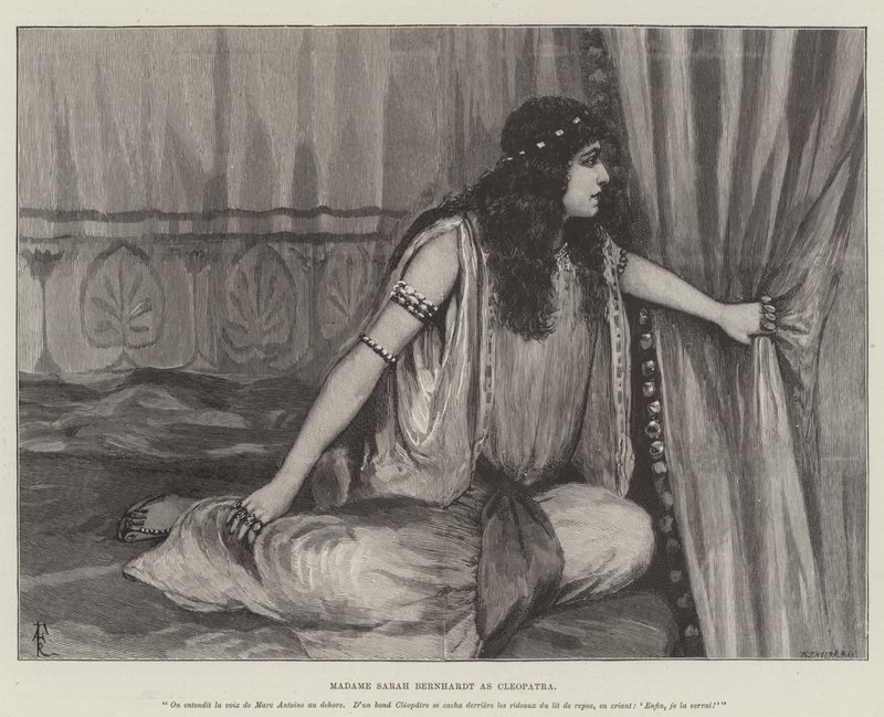 Madame Sarah Bernhardt som Cleopatra av Amedee Forestier