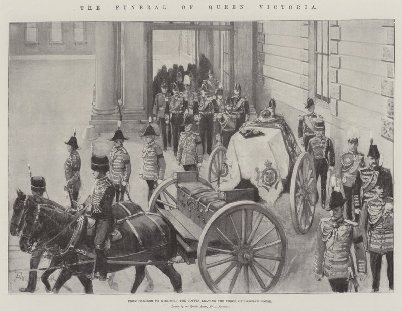 Dronning Victorias begravelse av Amedee Forestier
