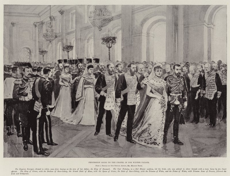 Bryllupet til Nicholas II, tsar av Russland av Amedee Forestier