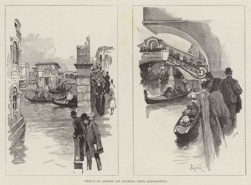 Venezia i London, ved Olympia, West Kensington av Amedee Forestier