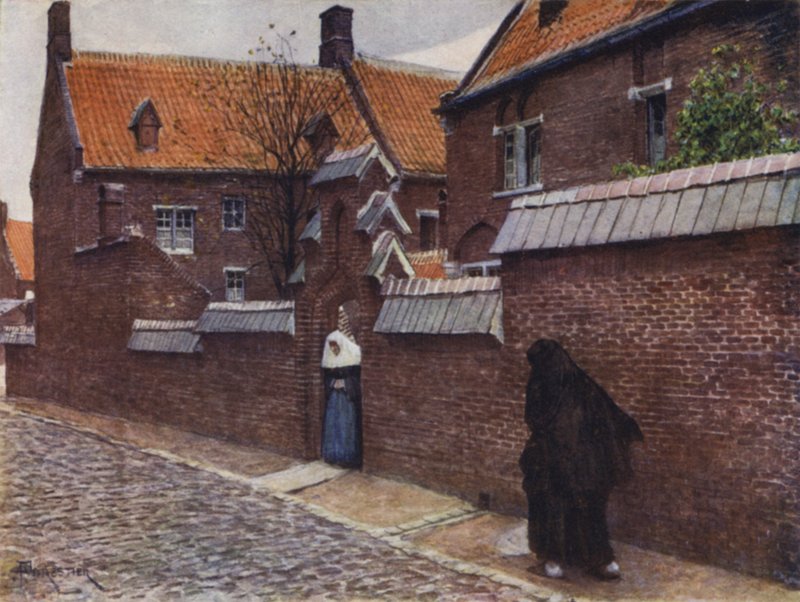 Beguinage av Mont St Amand, Gent av after Amedee Forestier