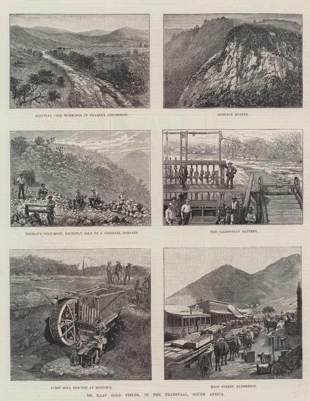 Cape Gold Fields, i Transvaal, Sør-Afrika av Amedee Forestier