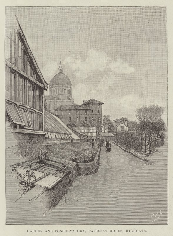 Hage og vinterhage, Fairseat House, Highgate av Amedee Forestier